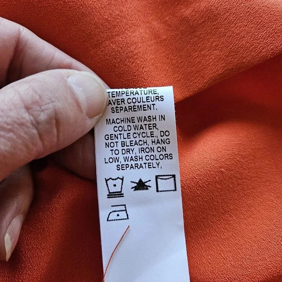 New With Tags Conrad C Collection Orange Cap Sleeve Side Tie Sheath Dress Size 8 - Picture 10 of 12